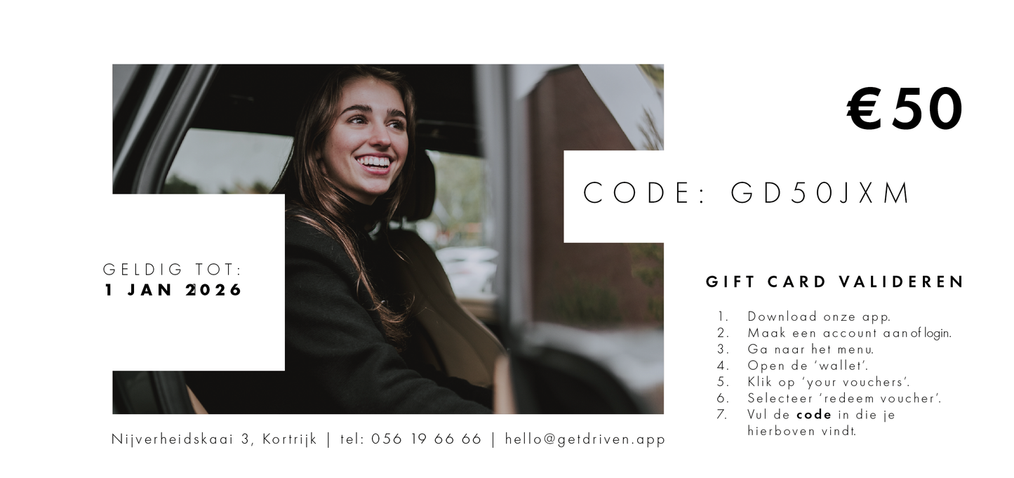 Get Driven Gift Card €50